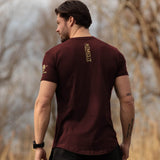 Nemesis T-Shirt - Burgundy x Gold (Brasidas) - EU 🇪🇺 | Spartathletics
