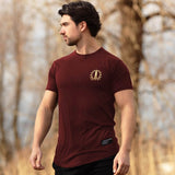 Olympia T-Shirt - Burgundy x Gold - EU 🇪🇺 | Spartathletics