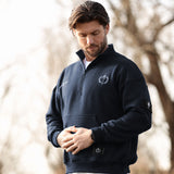 //03-SP1 | Shadow Ops 1/4 Zip Sweater - Navy (Oversized - Fully Customizable)